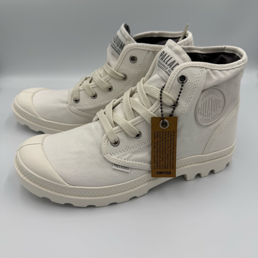 Palladium Womens Pampa Star White Round Toe Zippered Ankle Boots Size 9.5 New